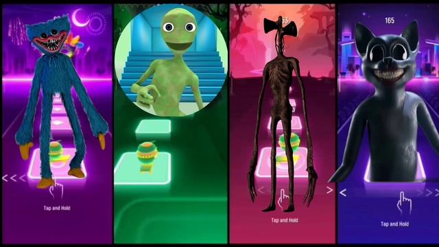 NIGHTMARE HUGGY WUGGY VS ALIEN DANCE VS SIREN HEAD VS CATNAP HORROR SHUNX COFFIN DANCE SONG COVER смотреть онлайн