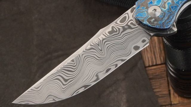 Складной нож Bestech Knives Supernova, клинок Damasteel, рукоять титан/циркути смотреть онлайн