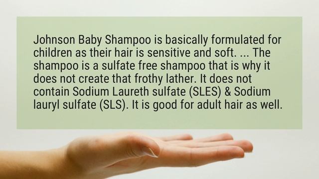 Is Johnson’s Baby Shampoo sulfate free? смотреть онлайн