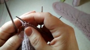 Узор " Стебелёк с листочками" | Ажурные носки