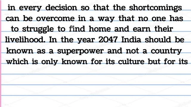 My vision for India @100 years paragraph / essay writing in English | My vision for India @100 year смотреть онлайн