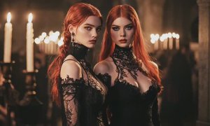 GOTHIC VAMPIRE TWINS QUEENS