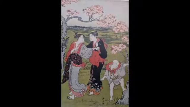 （絵で見る歴史）　浮世絵　清長　（1752～68年　鳥居清長）　曲　祇園小唄 смотреть онлайн
