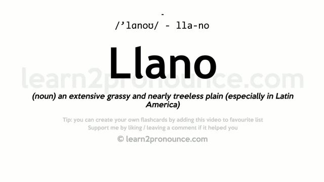 Pronunciation of Llano | Definition of Llano смотреть онлайн