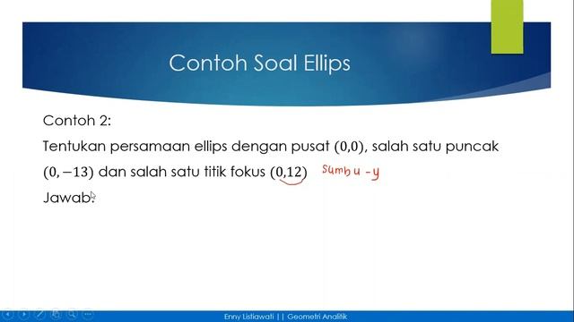 Mata Kuliah Geometri Analitik || Materi Ellips смотреть онлайн