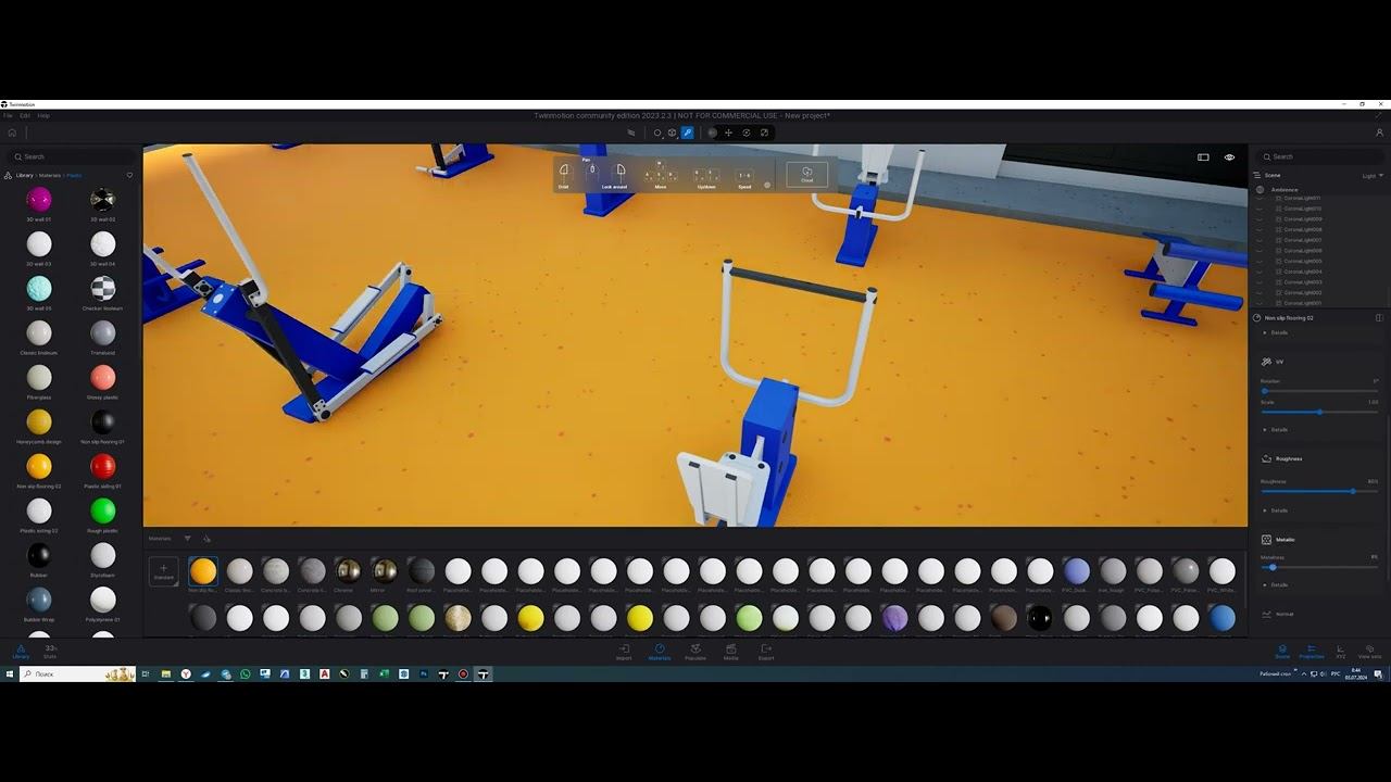 Процесс визуализации концептуальной модели ангара В28х64х6.