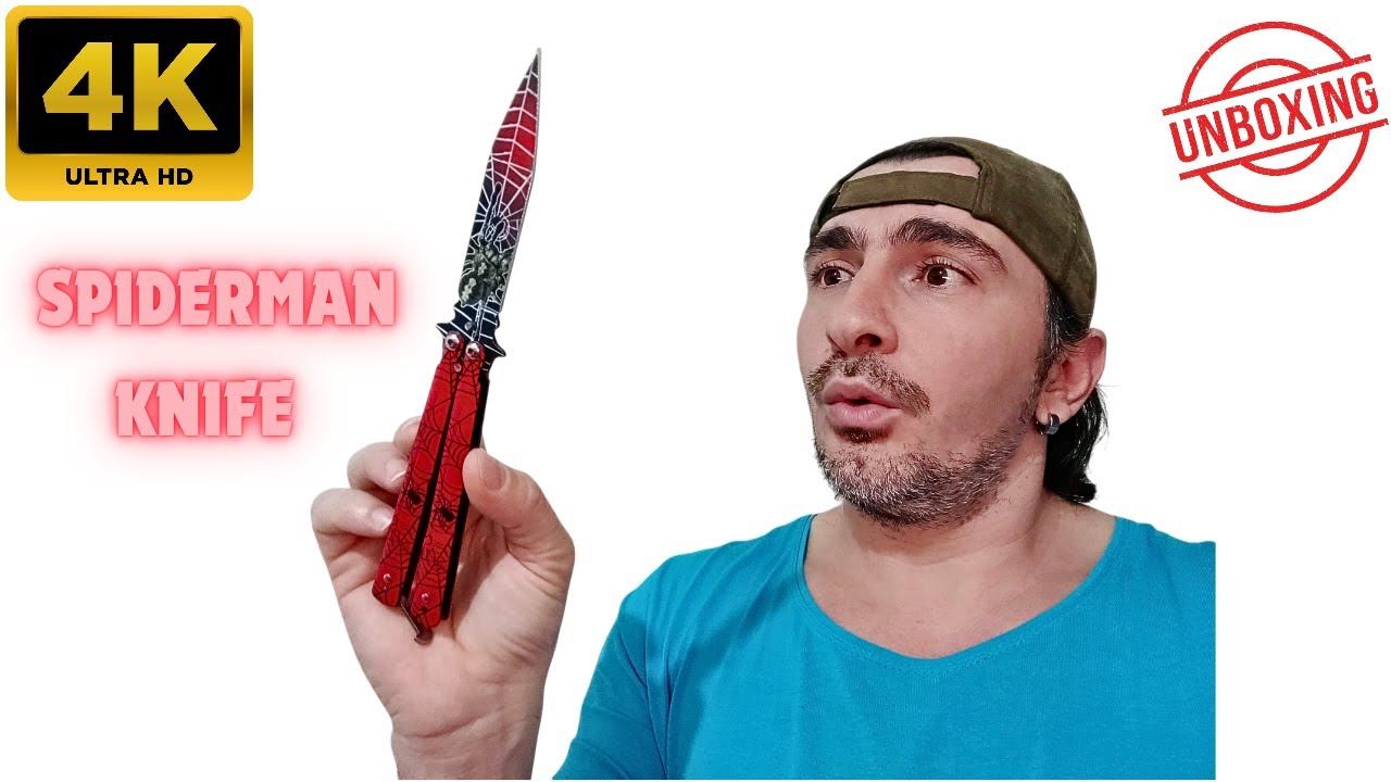 SpiderMan Knife Unboxing. (4K)