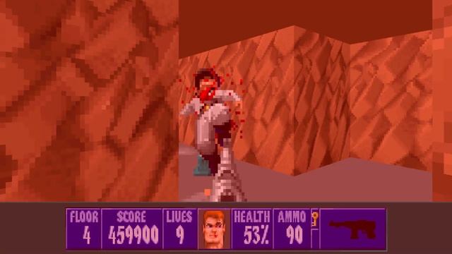 Wolfenstein 3D (DOS) - A Dark Secret - E4M4 - 100% (I Am Death Incarnate)