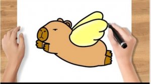 Как нарисовать капибару. Забавный и простой пошаговый урок