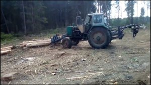 лесной захват и отвал своими руками на тракторе юмз