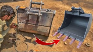 Варим ковш для тяжелого экскаватора