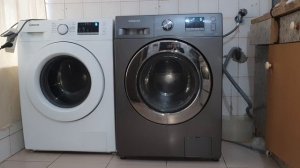 Washing Machine White Samsung vs Grey Samsung Spin Race 60fps