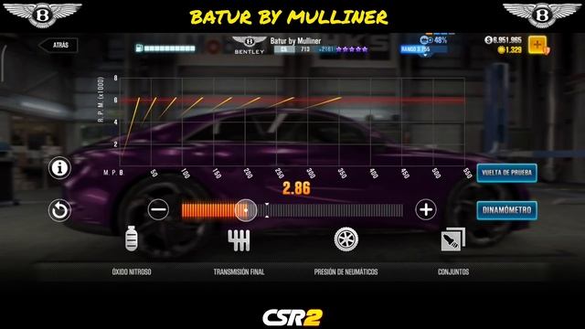 `CSR2` BENTLEY BATUR BY MULLINER+MANUAL LAUNCH 🟣