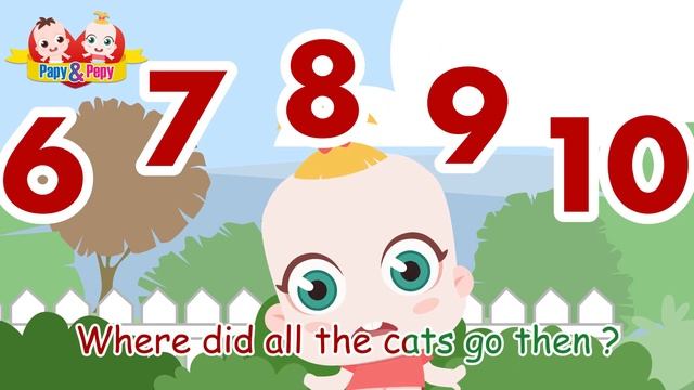 1, 2, 3, 4, 5 Cats Song | Learn Counting 1 to 10 | Papy & Pepy Nursery Rhymes & Kids Song смотреть онлайн