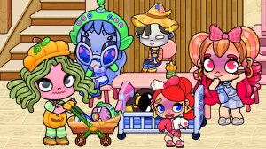 Аватар Ворлд.  Кира и Аня спасаются от ИНОПЛАНЕТЯН! 😱 #mytocabocafamily