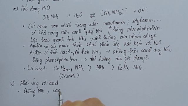 Các tính chất của Amin - bài 9: (tiếp) - Cách học trước chương trình hoá 12 - Ôn thi thpt môn Hoá смотреть онлайн