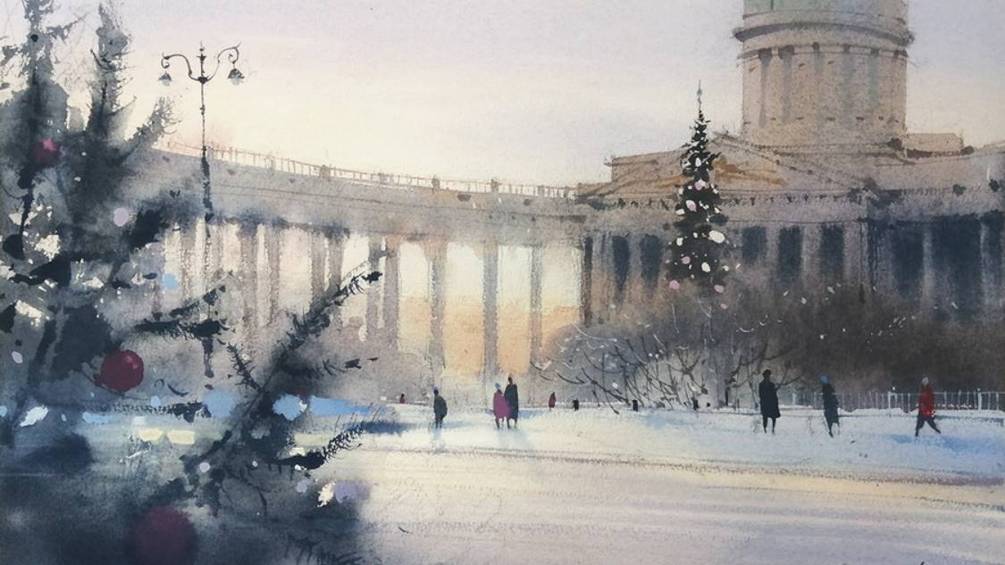 Сложная архитектура: на что обращать внимание художнику? Рисует Сергей Курбатов. смотреть онлайн