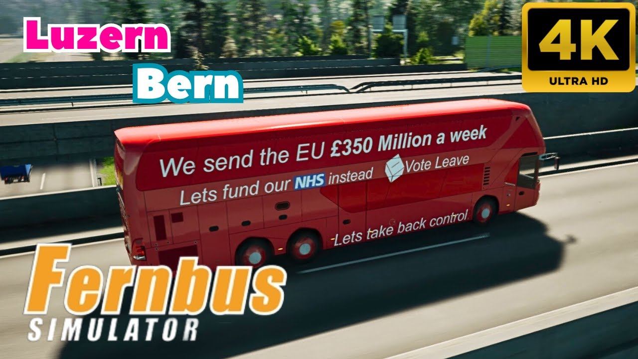 Fernbus Simulator: Luzern to Bern. (4K)