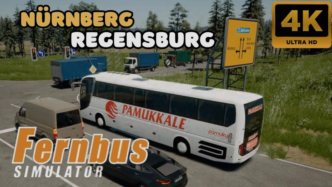Fernbus Simulator: Nürnberg to Regensburg. Man Pamukkale (4K)