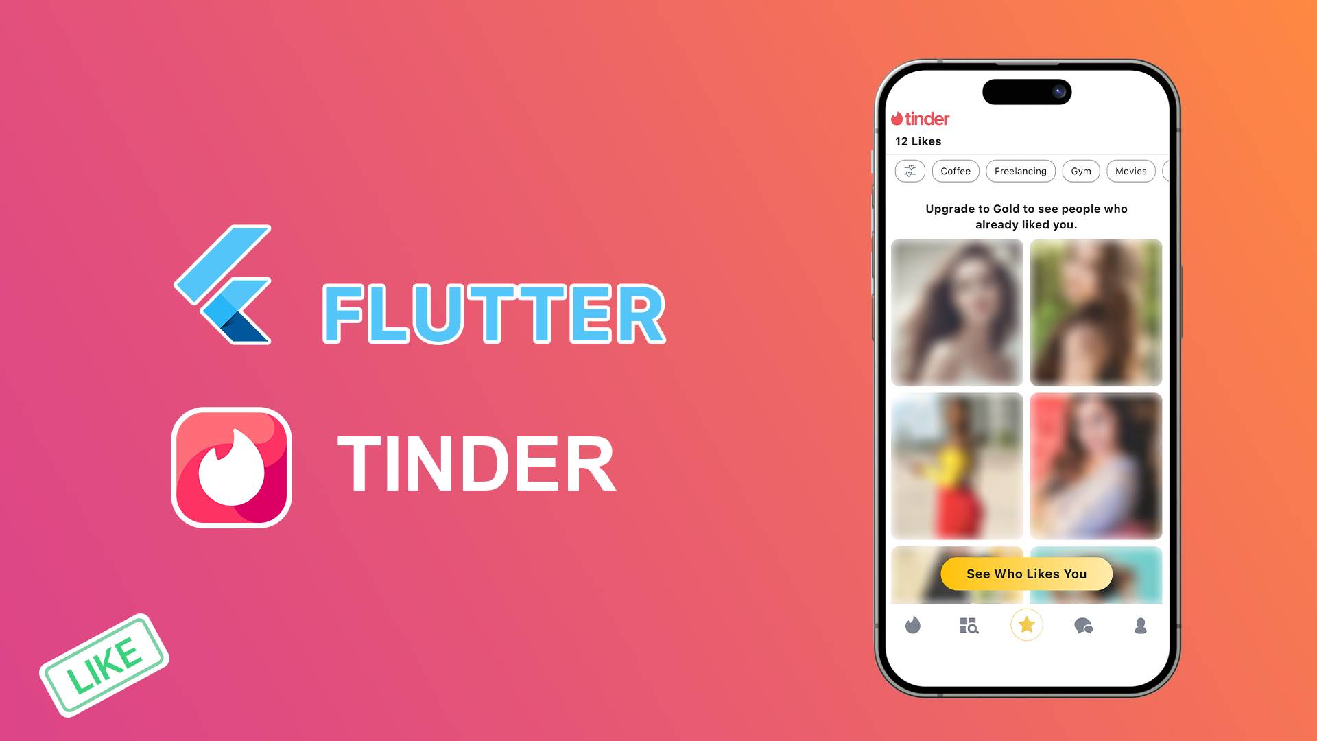 Flutter Tinder Clone | Likes Screen 🚀 смотреть онлайн
