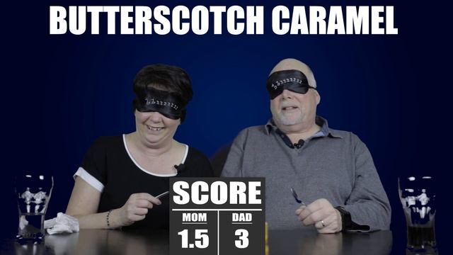 Blindfolded Pudding Taste Test - Mom vs Dad! смотреть онлайн
