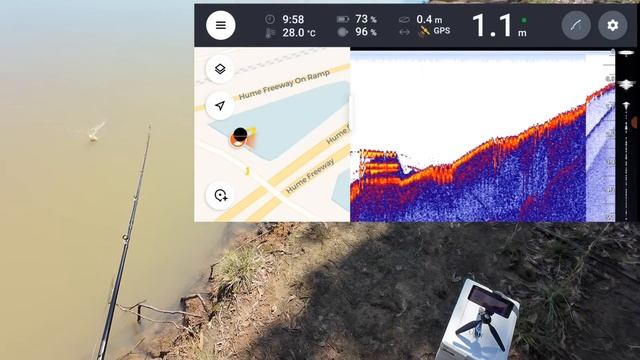 Deeper Chirp+ 2 Fish Finder, Sounding Out The Freeway Dam
