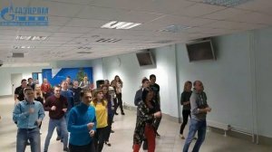 Флешмоб в аэропорту Бованенково. Новый год 2019