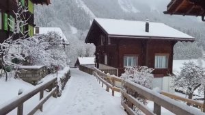 Wengen, Switzerland 4K - тренировка на беговой дорожке| walking indoor