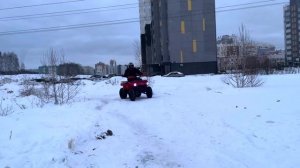 Квадроцикл Iride 200 зимой.