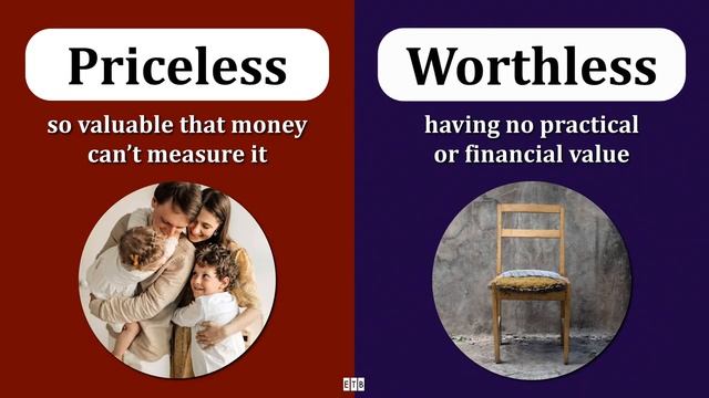 English Vocabulary_ Priceless vs. Worthless Explained смотреть онлайн