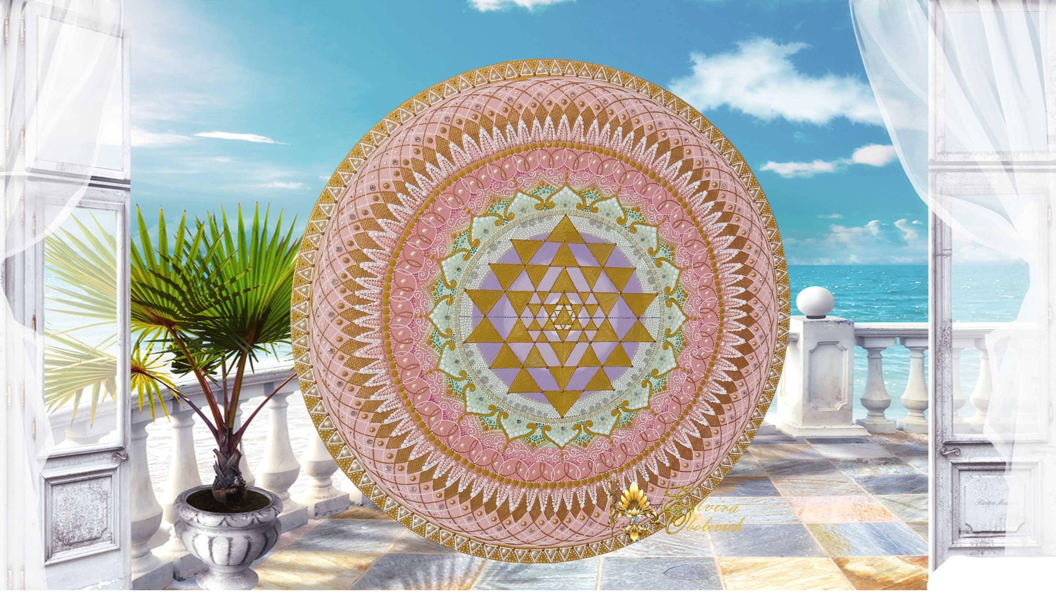 Исцеляющая картина - Исцеление через Шри Янтра Вселенской любовью, активация кристалов Андары