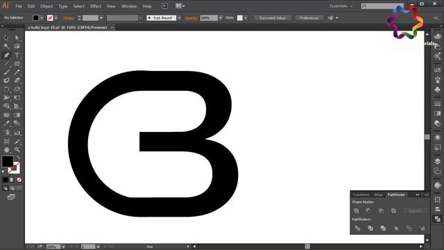 How to Design Letter Logo using font, ellipse tool, pen tool, and combine font to vector shape смотреть онлайн