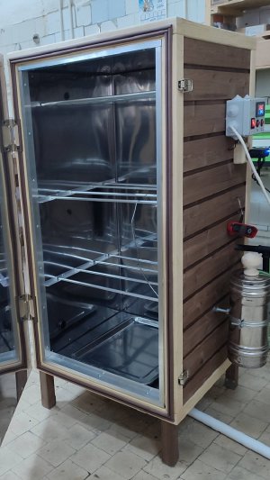 Коптильня горячего и холодного копчения 220л