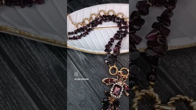Колье " Гранатовая пчёлка " Переделка для Маргариты из Белгородской области смотреть онлайн