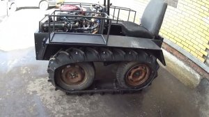 Гусеничный минитрактор. Усовершенствование гусеницы из тракторной покрышки.