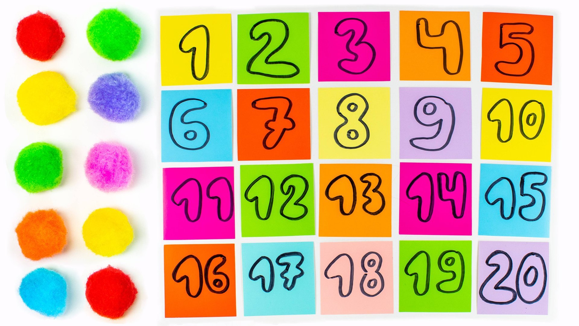 Яркие Числа для Детей! Учимся Считать до 20! смотреть онлайн