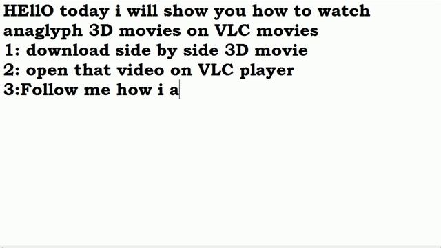 How to watch Anaglyph 3D Movies on VLC video player смотреть онлайн