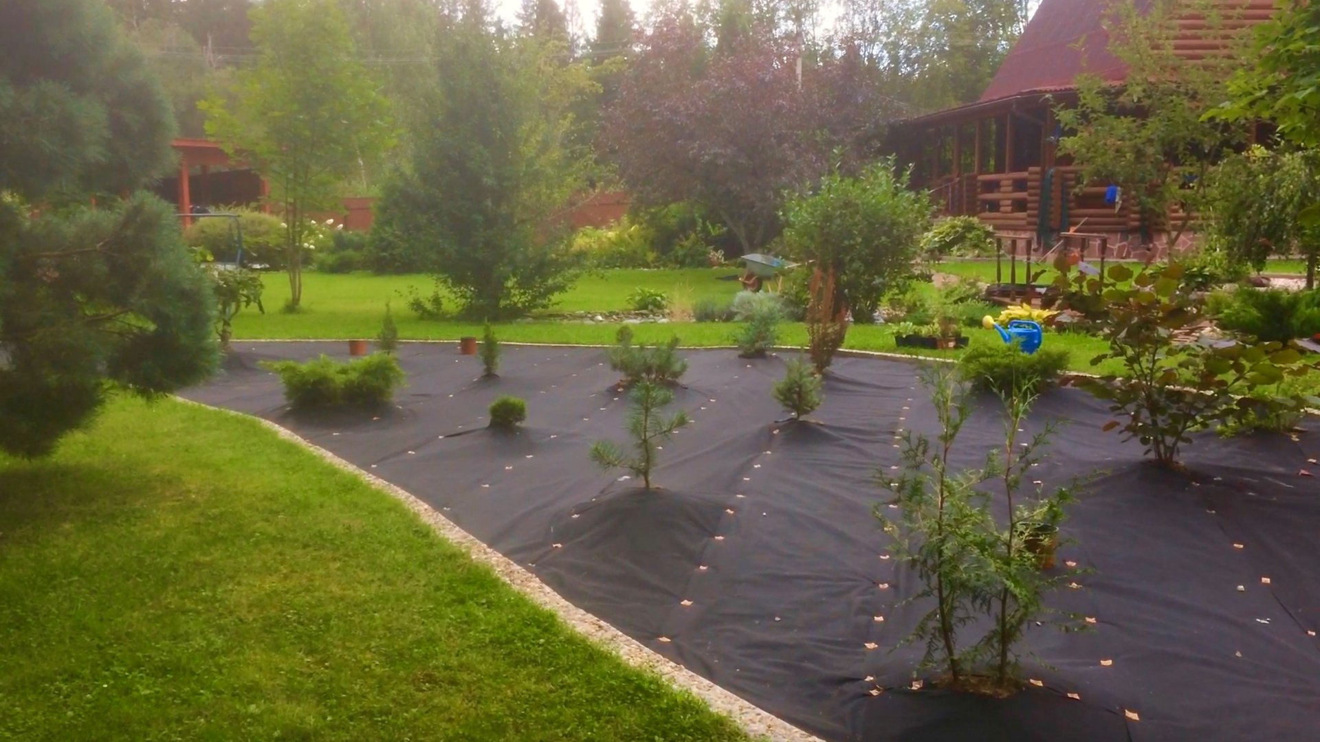 БОЛЬШОЙ РОКАРИЙ своими руками. На стадии высадки растений. Видео из архива 2021г. смотреть онлайн