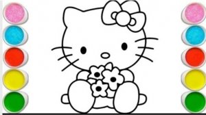Рисунок Hello Kitty||Милый рисунок котенка||Мультяшный Hello Kitty|