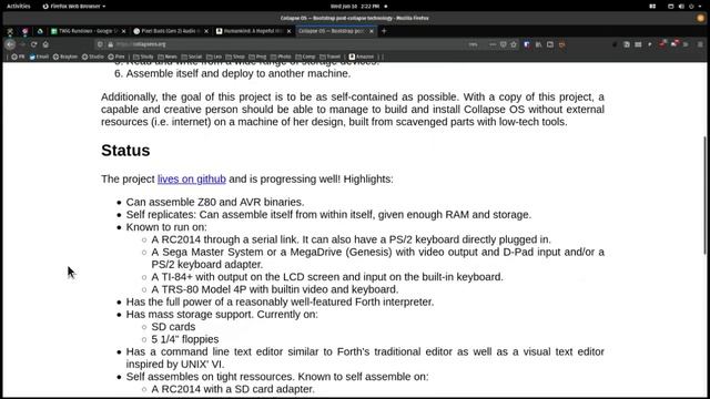 Collapse OS: A Post-Apocalyptic Operating System смотреть онлайн