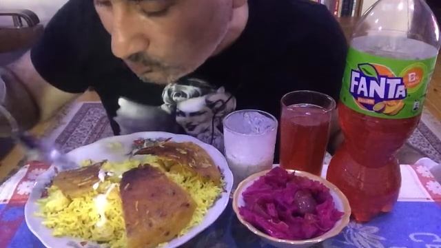 ASMR Pilaf (Plov) With Chicken And Gazmag - National Azerbaijani Food