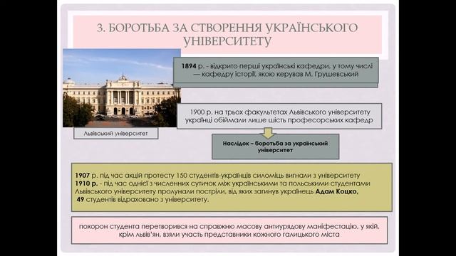 Національне піднесення в західноукраїнських землях на поч. ХХ ст. (урок 9 класу) смотреть онлайн