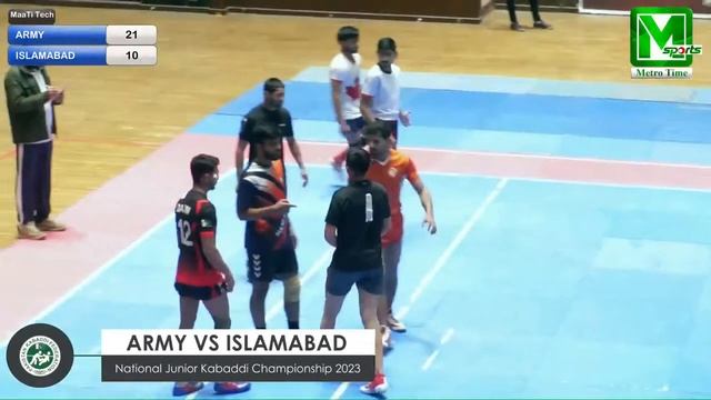 Army vs Islamabad | National Junior Kabaddi Championship 2023 | Metro Time Sports смотреть онлайн