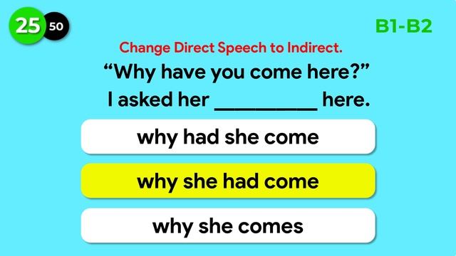 English Grammar Quiz - Intermediate (B1 - B2)