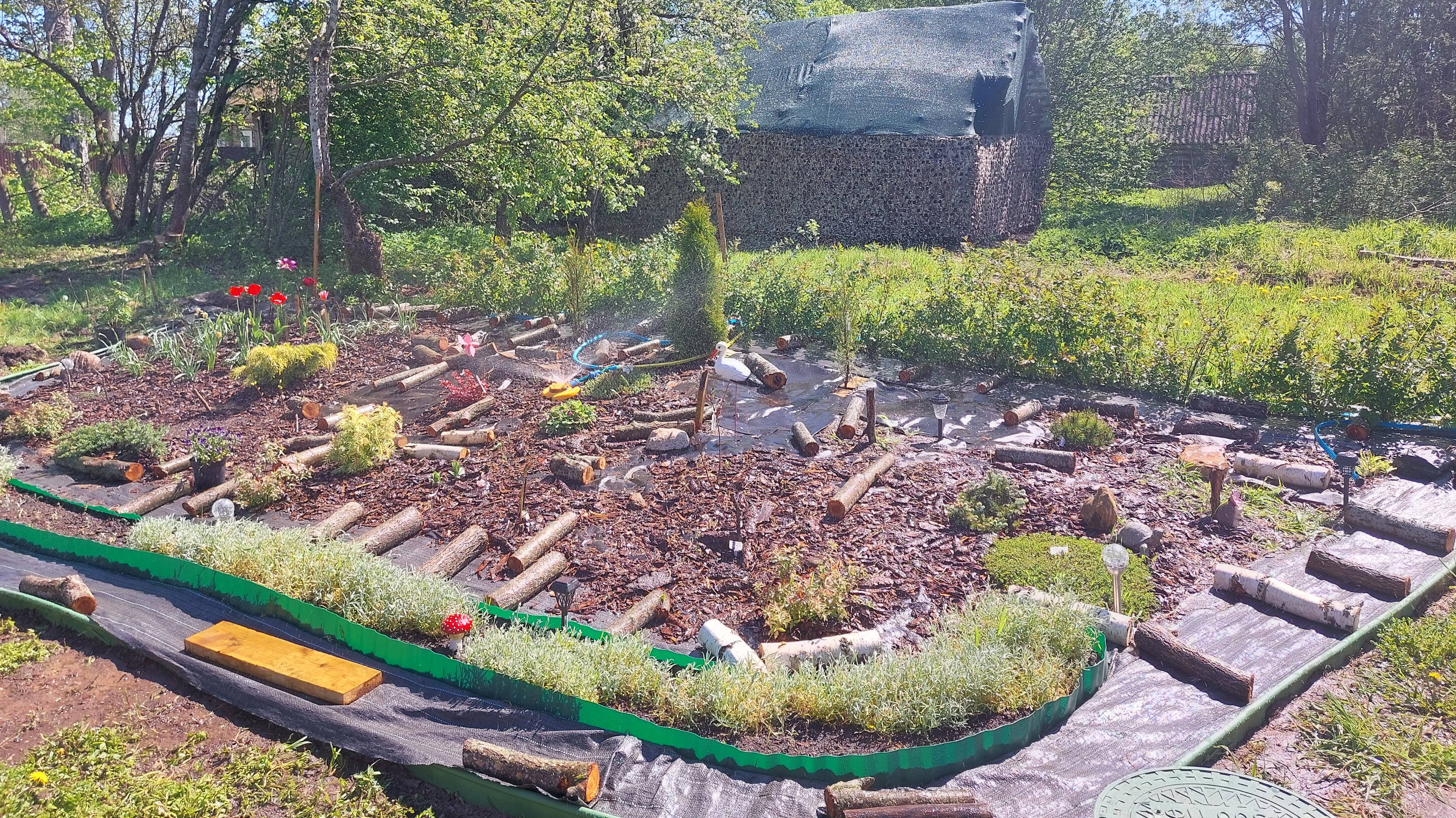 Рокарий с цветами на заброшенном участке вместо горы мусора! Начало.