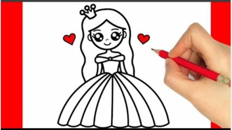 КАК НАРИСОВАТЬ ПРИНЦЕССУ - КАК НАРИСОВАТЬ ДЕВОЧКУ ЛЕГКО, ШАГ ЗА ШАГОМ смотреть онлайн