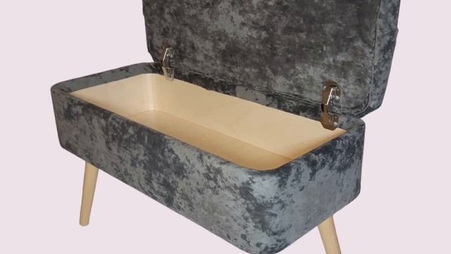 Заставка для маркетплейса банкетка серая с ящиком на высоких ножках