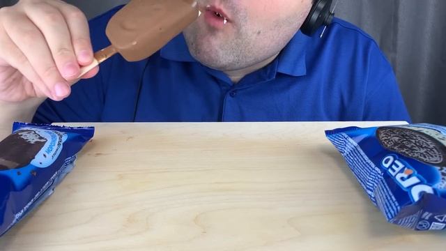 ASMR CHOCOLATE ICE CREAM MILKA & OREO PARTY (ICE CREAM BARS, SANDWICH) MUKBANG *EATING SOUNDS* смотреть онлайн