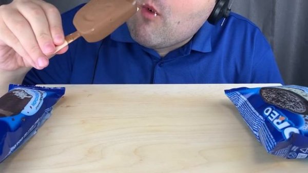 ASMR CHOCOLATE ICE CREAM MILKA & OREO PARTY (ICE CREAM BARS, SANDWICH) MUKBANG *EATING SOUNDS*