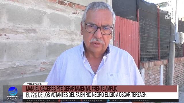 72 % DE LOS VOTANTES DEL F.A. EN RIO NEGRO ELIGIERON A OSCAR TERZAGHI COMO PRESIDENTE DE LA DPTAL. смотреть онлайн